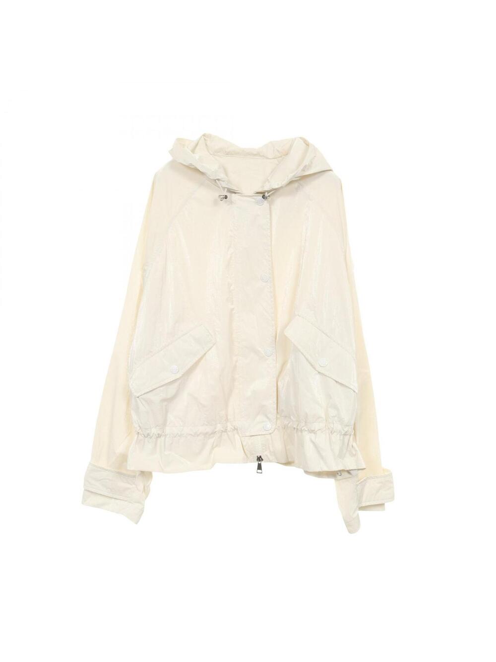Moncler Tiya Nylon Jacket Coat White #340079M61B